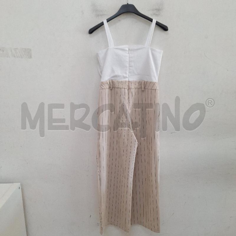 VESTITO BAMBINA TUTA SARAH CHOLE BIANCO BEIGE RIGA NUOVO | Mercatino dell'Usato Ottaviano 3
