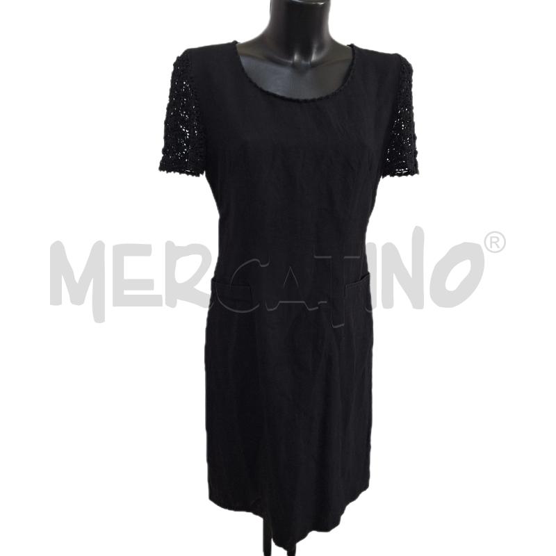 VESTITO DONNA 22 MAGGIO NERO LINO | Mercatino dell'Usato Ottaviano 1
