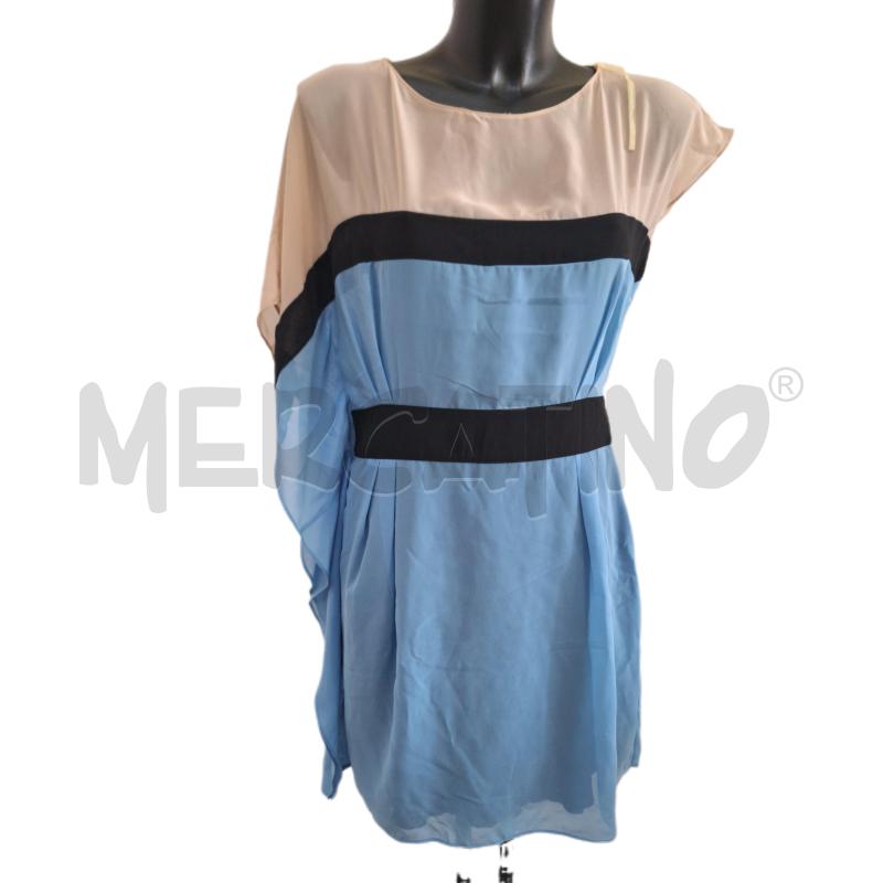 VESTITO DONNA ANNARITA N CELESTE BEIGE | Mercatino dell'Usato Ottaviano 1
