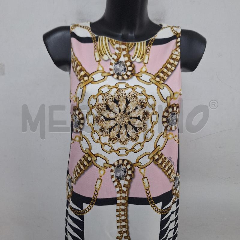 VESTITO DONNA ANNA RACHELE TUBINO NERO ROSA FANTASIA | Mercatino dell'Usato Ottaviano 2