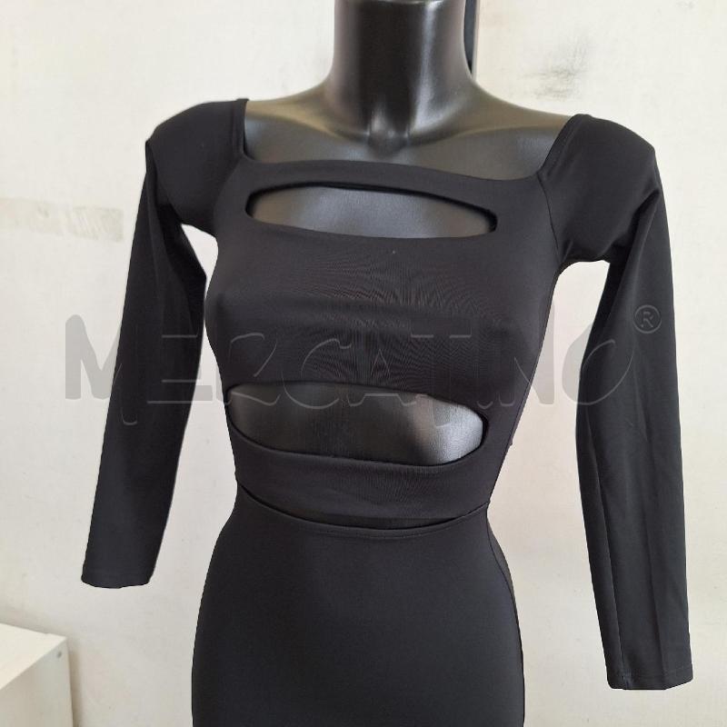 VESTITO DONNA BERSHKA NERO NUOVO LUNGO APERTURE | Mercatino dell'Usato Ottaviano 2
