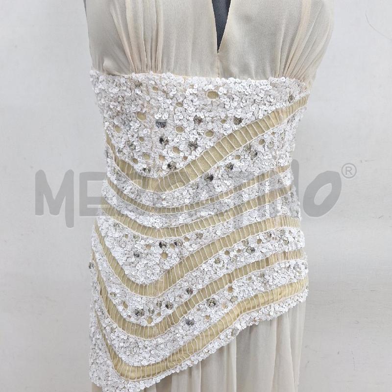 VESTITO DONNA BL. BIANCO BEIGE ECRU APPLICAZIONI | Mercatino dell'Usato Ottaviano 3