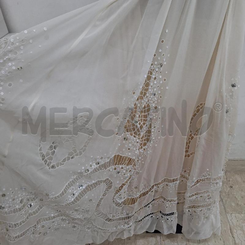 VESTITO DONNA BL. BIANCO BEIGE ECRU APPLICAZIONI | Mercatino dell'Usato Ottaviano 4