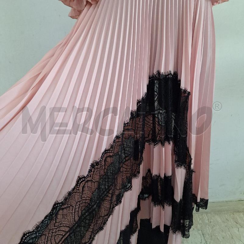 VESTITO DONNA CAMILLA MILANO ROSA NERO MERLETTO LUNGO | Mercatino dell'Usato Ottaviano 3