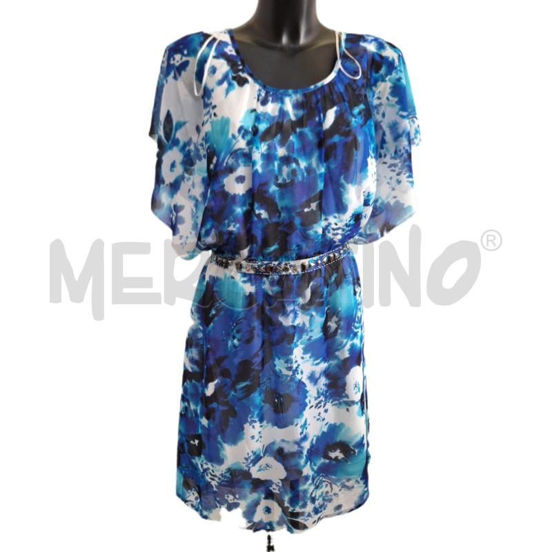 VESTITO DONNA CAMOMILLA BLU AZZURRO BIANCO APPLICAZIONI | Mercatino dell'Usato Ottaviano 1