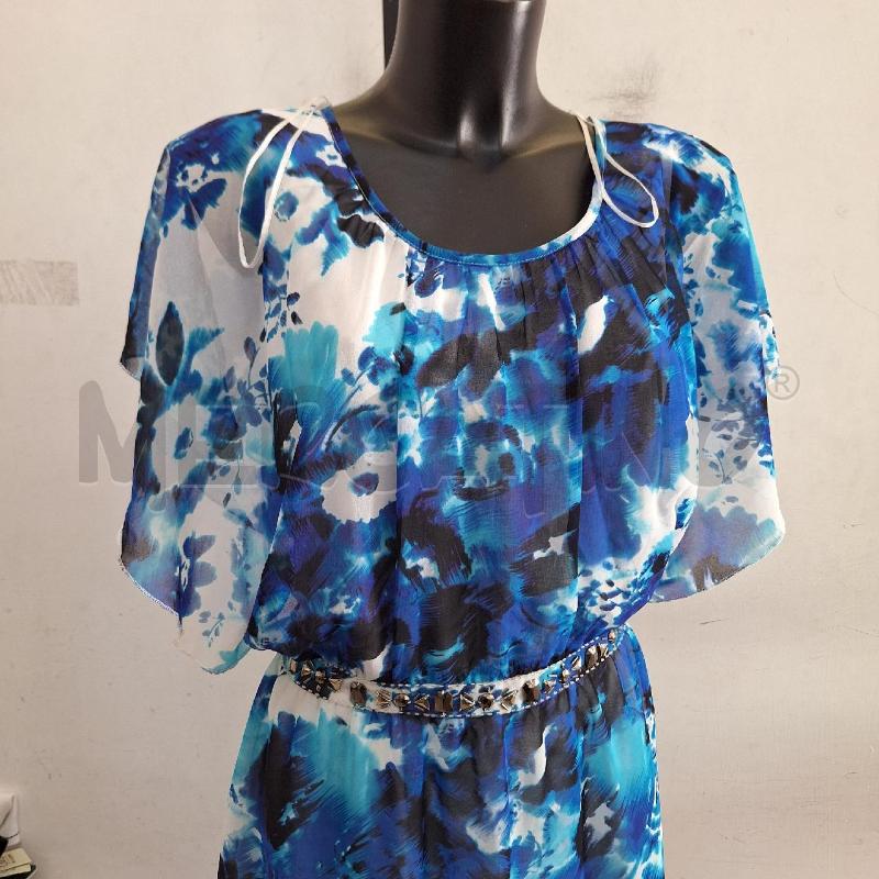 VESTITO DONNA CAMOMILLA BLU AZZURRO BIANCO APPLICAZIONI | Mercatino dell'Usato Ottaviano 2