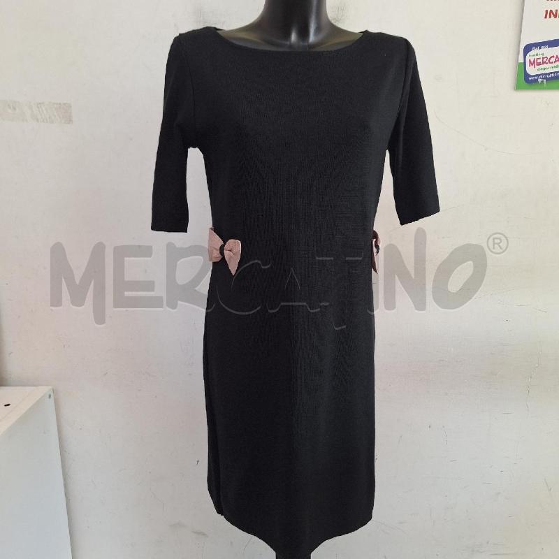 VESTITO DONNA CAMOMILLA NERO FIOCCHI ROSA | Mercatino dell'Usato Ottaviano 1