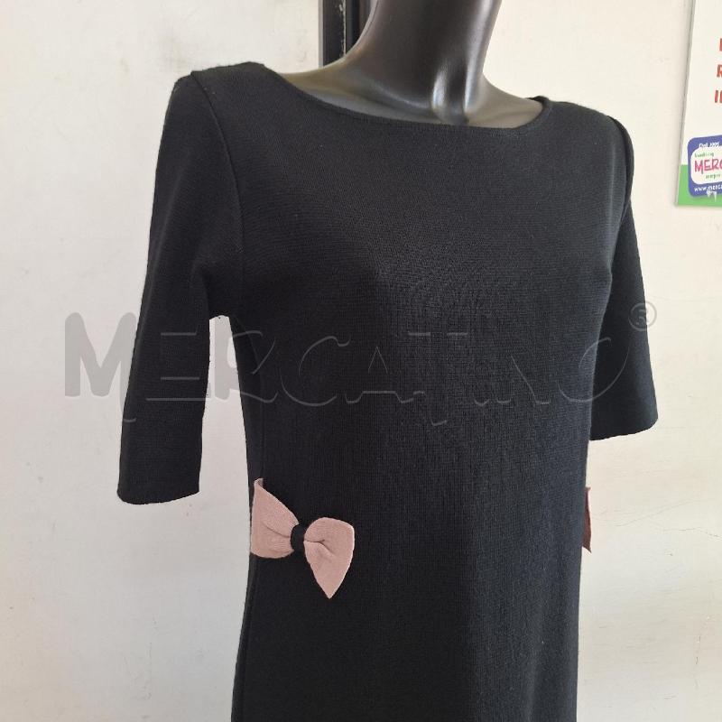 VESTITO DONNA CAMOMILLA NERO FIOCCHI ROSA | Mercatino dell'Usato Ottaviano 2