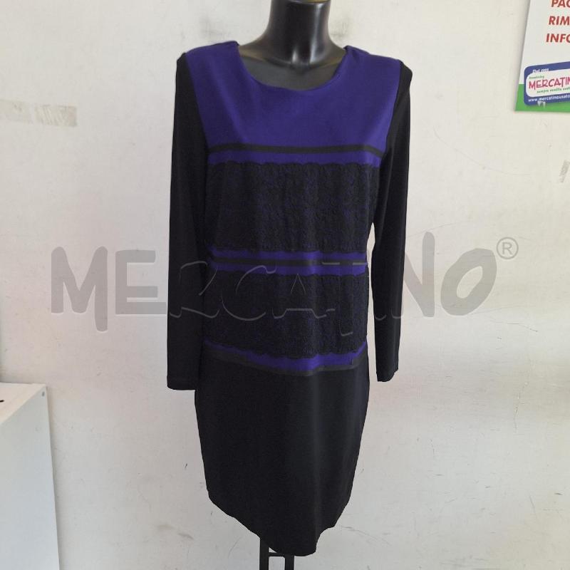 VESTITO DONNA CAMOMILLA NERO VIOLA | Mercatino dell'Usato Ottaviano 1