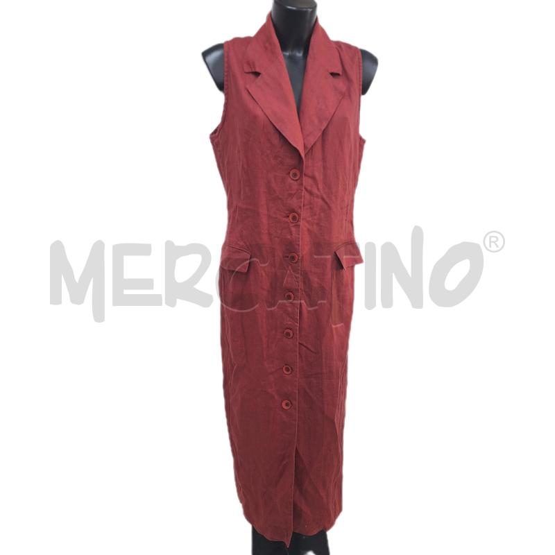 VESTITO DONNA CAMOMILLA ROSSO SCAMICIATO LINO | Mercatino dell'Usato Ottaviano 1