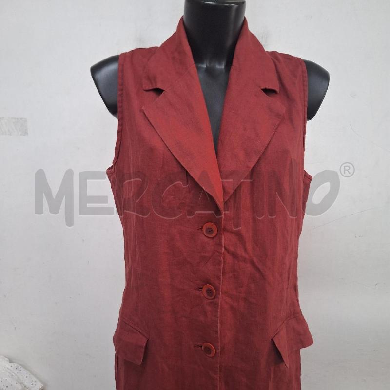 VESTITO DONNA CAMOMILLA ROSSO SCAMICIATO LINO | Mercatino dell'Usato Ottaviano 2