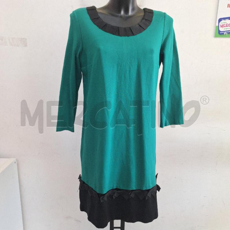 VESTITO DONNA CAMOMILLA VERDE FIOCCHI NERO | Mercatino dell'Usato Ottaviano 1