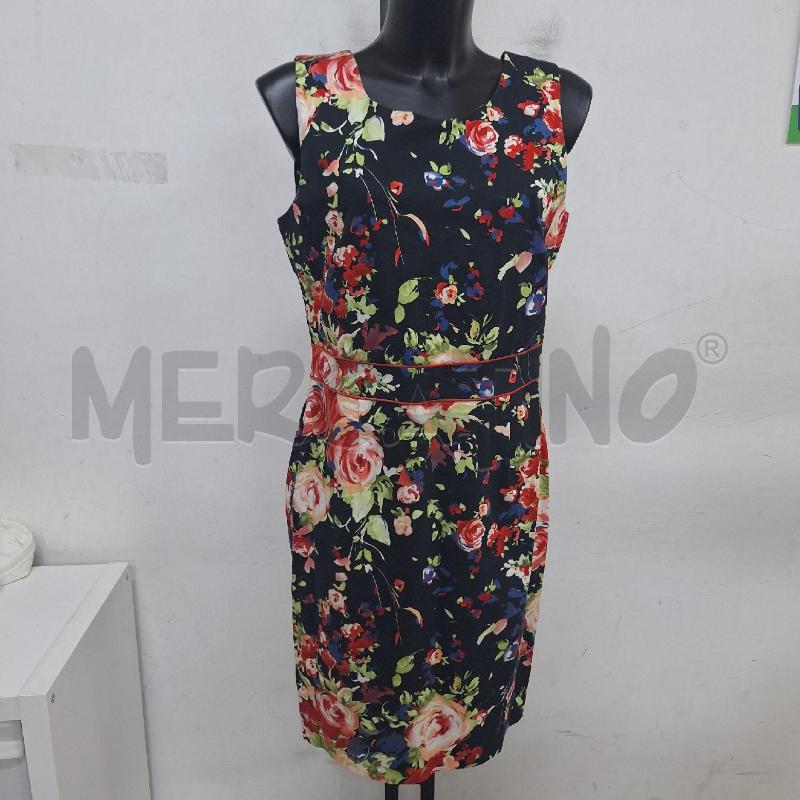 VESTITO DONNA CANNELLA + COPRISPALLA ROSSO NERO FIORI | Mercatino dell'Usato Ottaviano 2