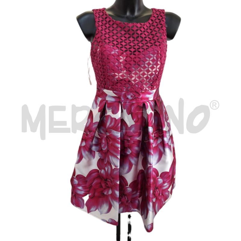 VESTITO DONNA CHARMS BIANCO FIORI FUCSIA | Mercatino dell'Usato Ottaviano 1