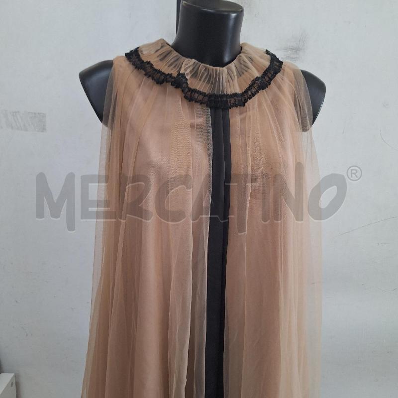 VESTITO DONNA CHOKLATE TULLE BEIGE NERO | Mercatino dell'Usato Ottaviano 2