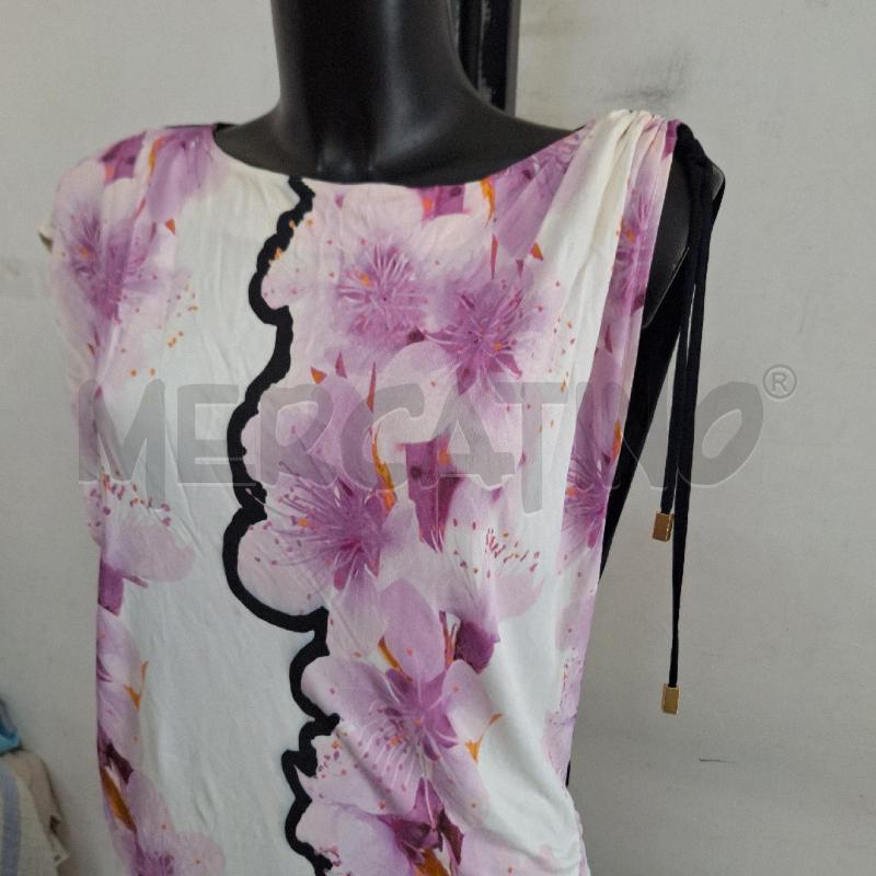 VESTITO DONNA CLASS CAVALLI BIANCO NERO FIORI LILLA | Mercatino dell'Usato Ottaviano 4