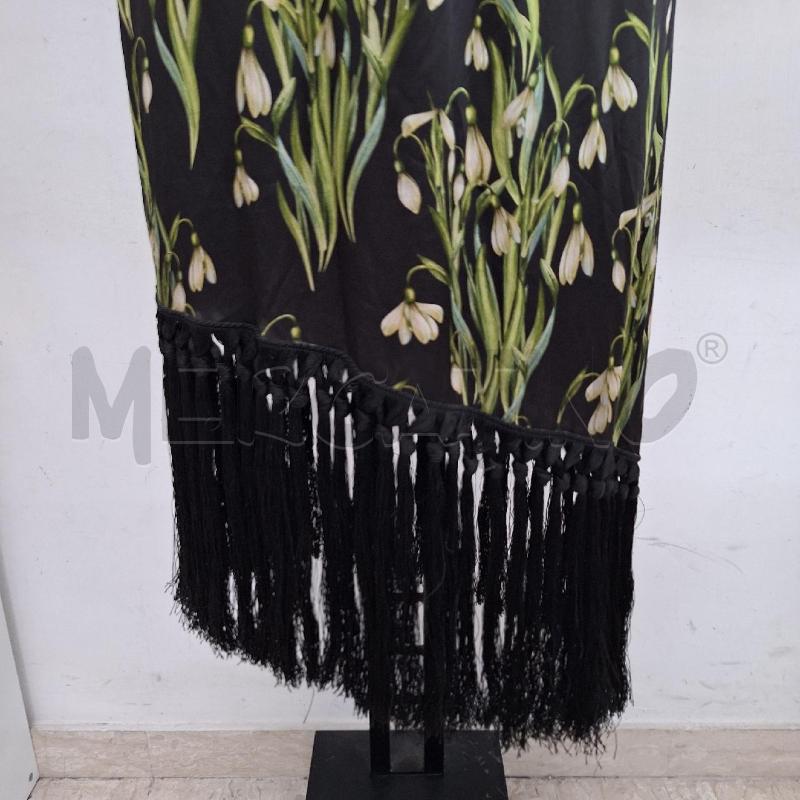 VESTITO DONNA CLIPS NERO VERDE FOGLIE | Mercatino dell'Usato Ottaviano 4