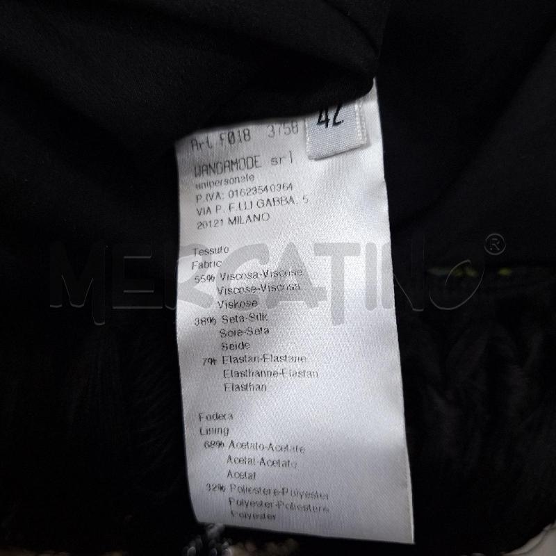 VESTITO DONNA CLIPS NERO VERDE FOGLIE | Mercatino dell'Usato Ottaviano 5