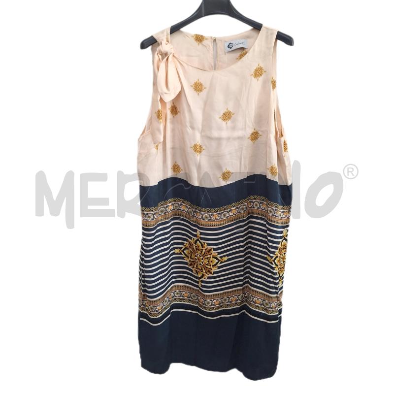 VESTITO DONNA CRISTINA FOUR NERO BEIGE RIGHE STEMMI | Mercatino dell'Usato Ottaviano 1