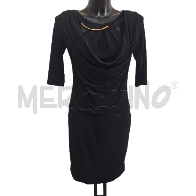 VESTITO DONNA DEEP BLUE NERO DRAPPEGGIO  | Mercatino dell'Usato Ottaviano 1