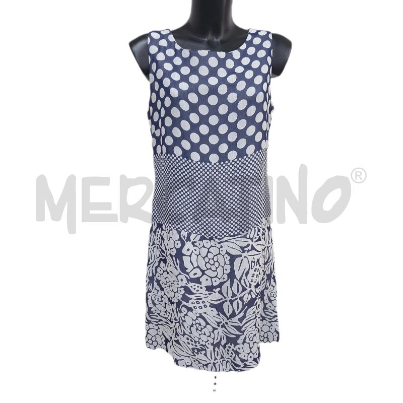 VESTITO DONNA DESIGUAL BLU POIS FANTASIA | Mercatino dell'Usato Ottaviano 1
