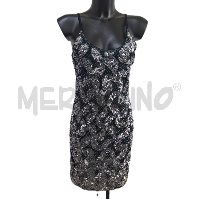 VESTITO DONNA DOLCEPUPA NERO PAILLETTES GRIGIO | Mercatino dell'Usato Ottaviano 1