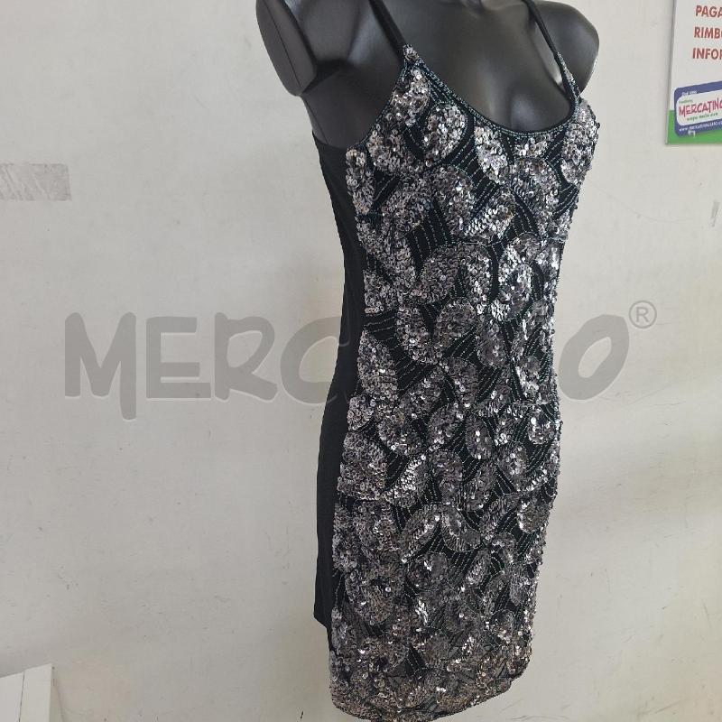 VESTITO DONNA DOLCEPUPA NERO PAILLETTES GRIGIO | Mercatino dell'Usato Ottaviano 3