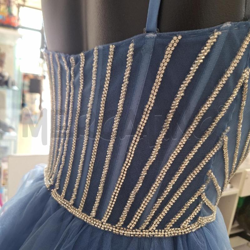 VESTITO DONNA DRESSING ROOM AZZURRO STRASS | Mercatino dell'Usato Ottaviano 4