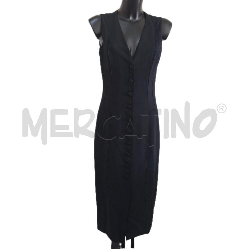 VESTITO DONNA EDWIGE FENECH NERO LUNGO BOTTONI | Mercatino dell'Usato Ottaviano 1
