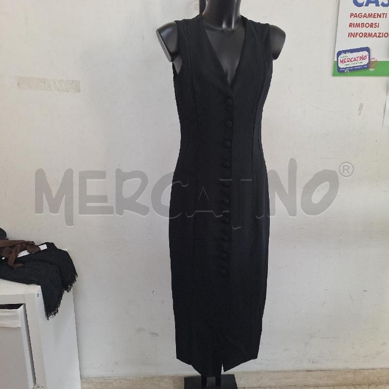 VESTITO DONNA EDWIGE FENECH NERO LUNGO BOTTONI | Mercatino dell'Usato Ottaviano 3