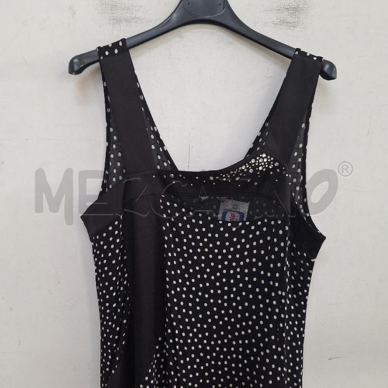 VESTITO DONNA ELISA FANTI NERO BIANCO POIS | Mercatino dell'Usato Ottaviano 2