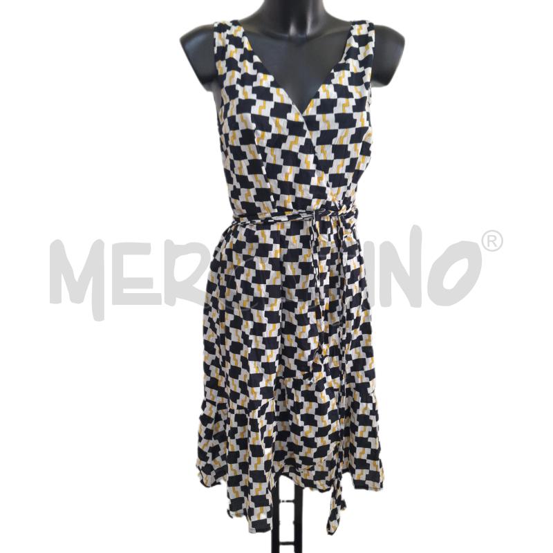 VESTITO DONNA EMME MARELLA BIANCO BLU GIALLO | Mercatino dell'Usato Ottaviano 1