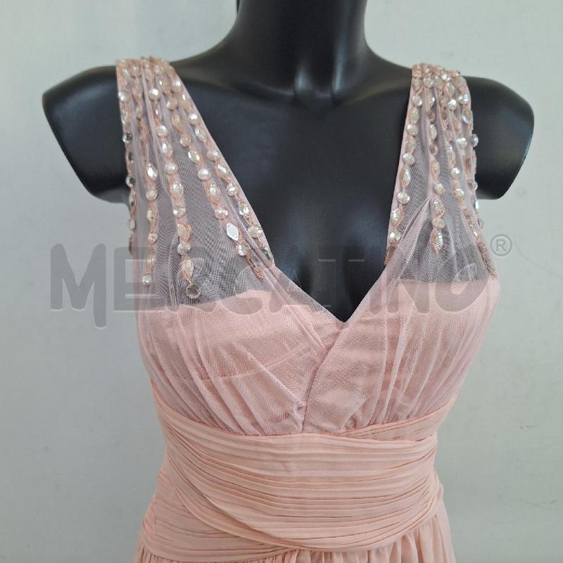 VESTITO DONNA EVA&LOLA ROSA LUNGO APPLICAZIONI STOLA | Mercatino dell'Usato Ottaviano 2