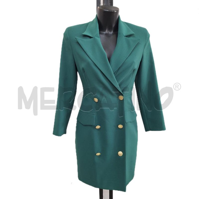 VESTITO DONNA FEEM VERDE BOTTONI DORATO NUOVO | Mercatino dell'Usato Ottaviano 1
