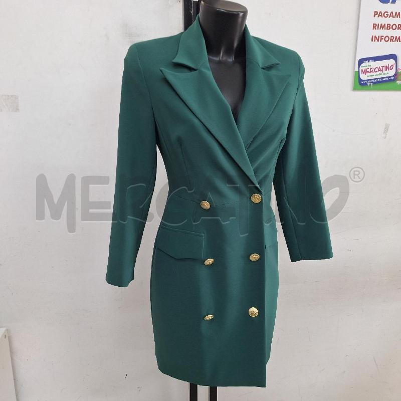 VESTITO DONNA FEEM VERDE BOTTONI DORATO NUOVO | Mercatino dell'Usato Ottaviano 2