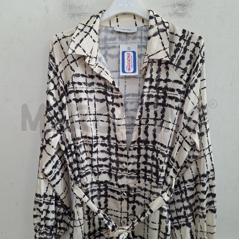 VESTITO DONNA GIORGIA&JOHNS BIANCO NERO LUNGO CINTA RASO | Mercatino dell'Usato Ottaviano 2