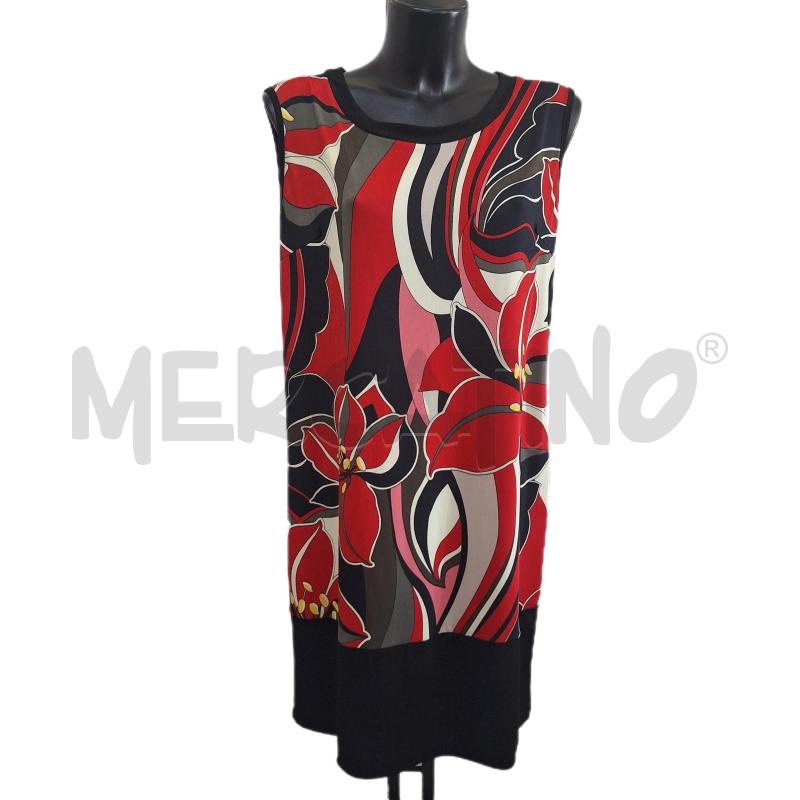 VESTITO DONNA GRETA RINALDI ROSSO NERO BEIGE NUOVO | Mercatino dell'Usato Ottaviano 1