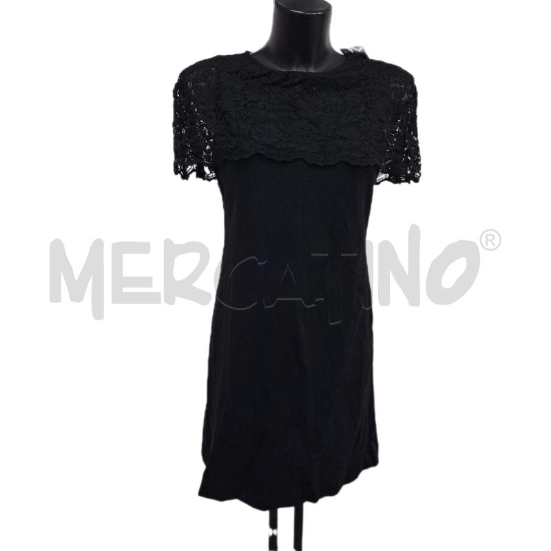 VESTITO DONNA GRETHA MILANO NERO MERLETTO BALZA | Mercatino dell'Usato Ottaviano 1