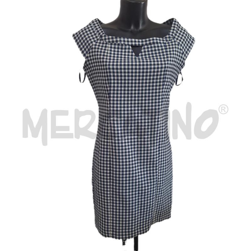 VESTITO DONNA GUESS QUADRETTI BIANCO BLU | Mercatino dell'Usato Ottaviano 1