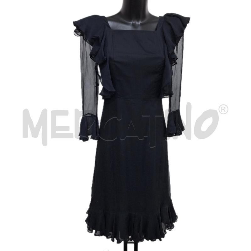 VESTITO DONNA HENRI RAVOUX NERO MANICHE VELO | Mercatino dell'Usato Ottaviano 1