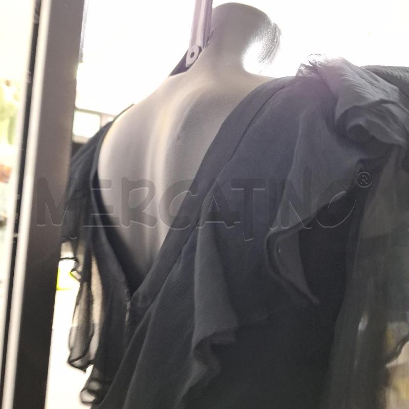VESTITO DONNA HENRI RAVOUX NERO MANICHE VELO | Mercatino dell'Usato Ottaviano 3