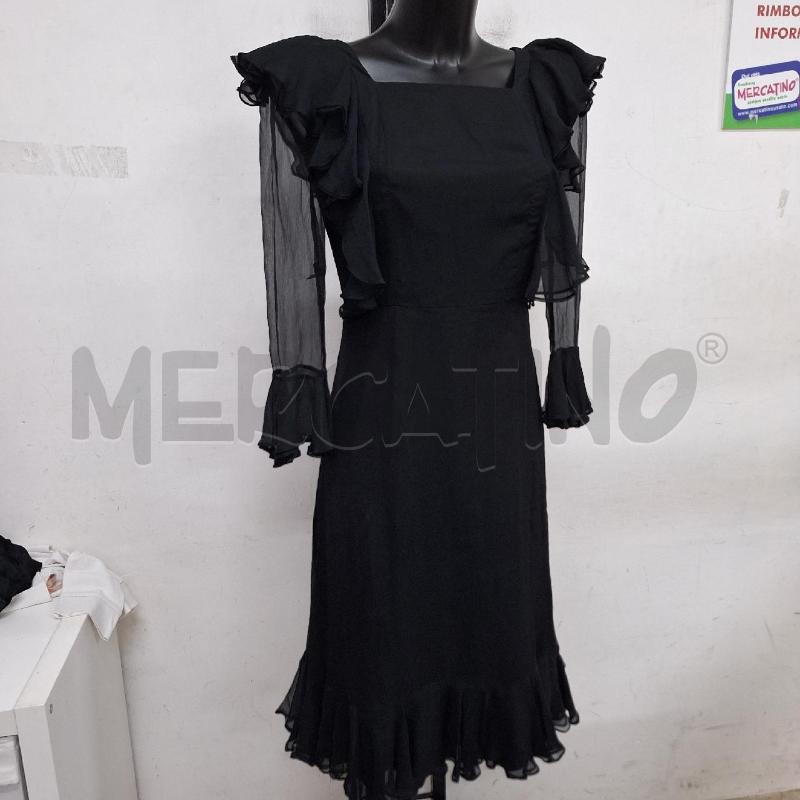 VESTITO DONNA HENRI RAVOUX NERO MANICHE VELO | Mercatino dell'Usato Ottaviano 4