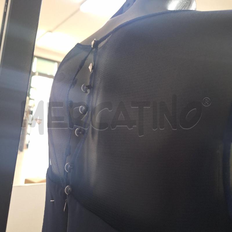 VESTITO DONNA IMPERO BLU MANICHE VELO | Mercatino dell'Usato Ottaviano 3