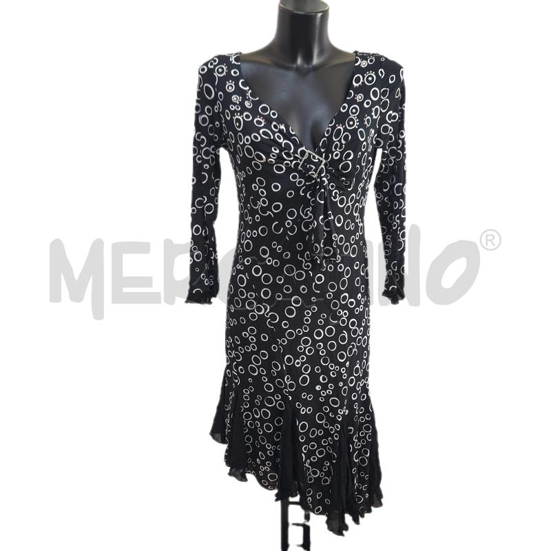 VESTITO DONNA INTRIGO NERO LUNGO BOLLE | Mercatino dell'Usato Ottaviano 1