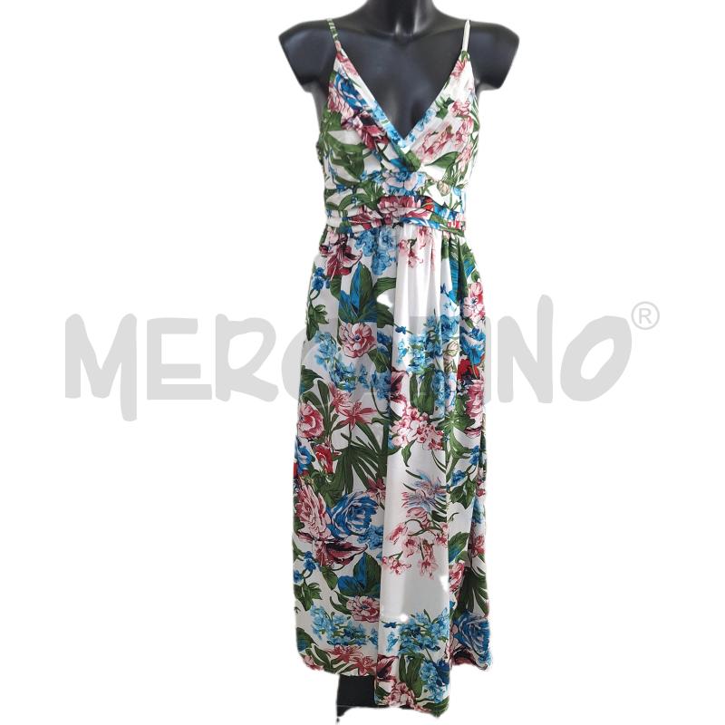 VESTITO DONNA ISKA BIANCO FIORI LUNGO | Mercatino dell'Usato Ottaviano 1
