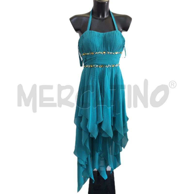 VESTITO DONNA JEAN CRYO VERDE ASIMMETRICO  | Mercatino dell'Usato Ottaviano 1