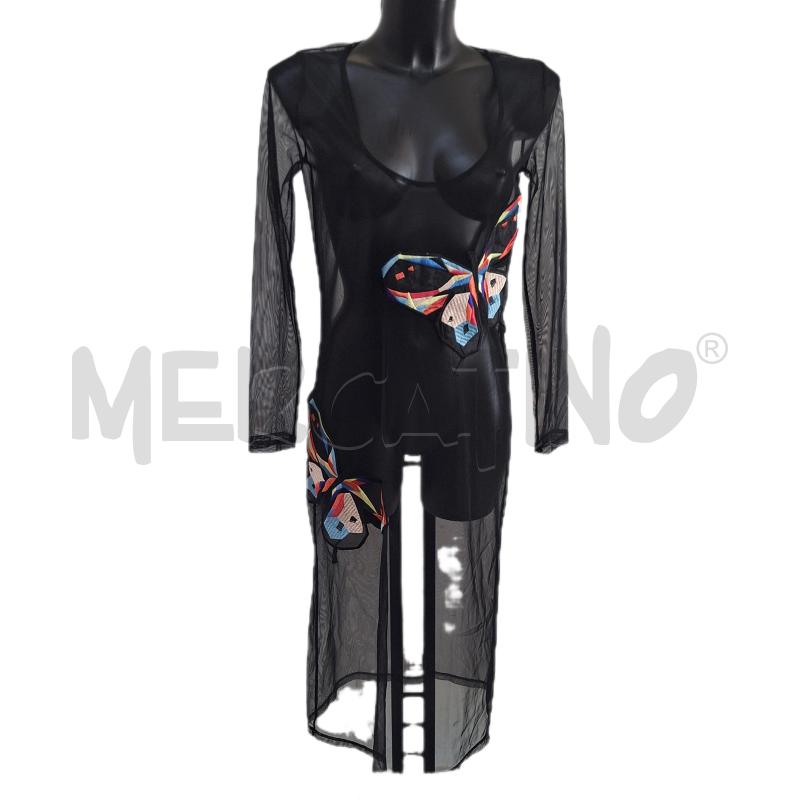 VESTITO DONNA KING KONG NERO VELATO FARFALLE | Mercatino dell'Usato Ottaviano 1