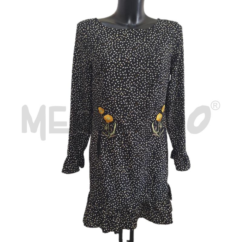 VESTITO DONNA KORALLINE NERO POIS BIANCO | Mercatino dell'Usato Ottaviano 1