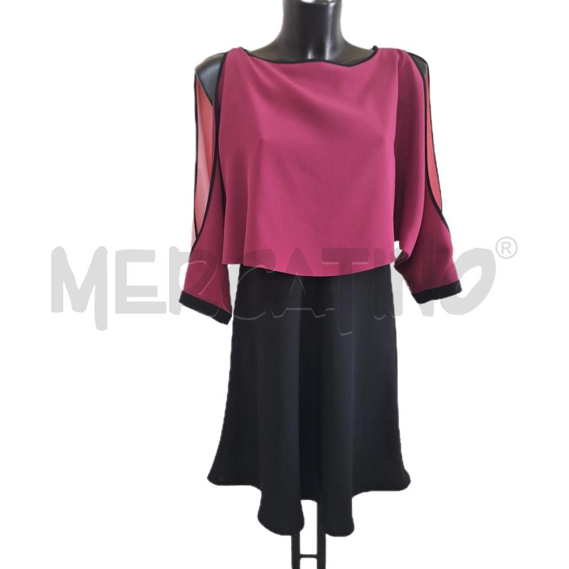 VESTITO DONNA LALTRA MODA NERO FUCSIA | Mercatino dell'Usato Ottaviano 1