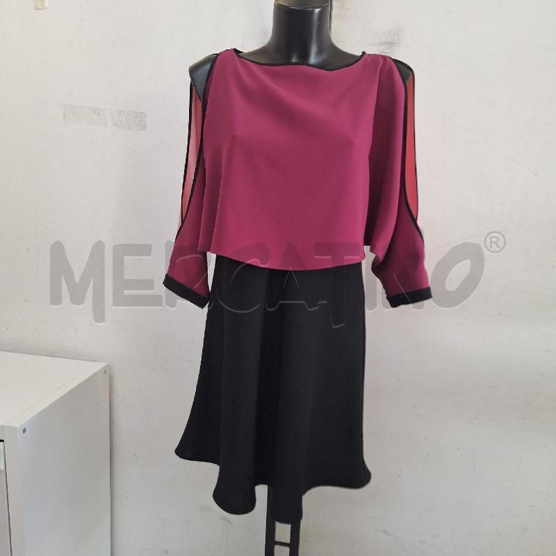 VESTITO DONNA LALTRA MODA NERO FUCSIA | Mercatino dell'Usato Ottaviano 3